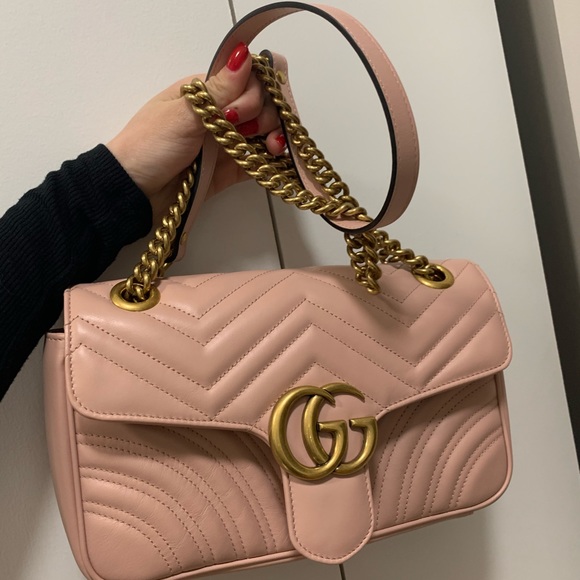 Gucci Handbags - Pale Pink Gucci Marmont Small Matelasse Bag